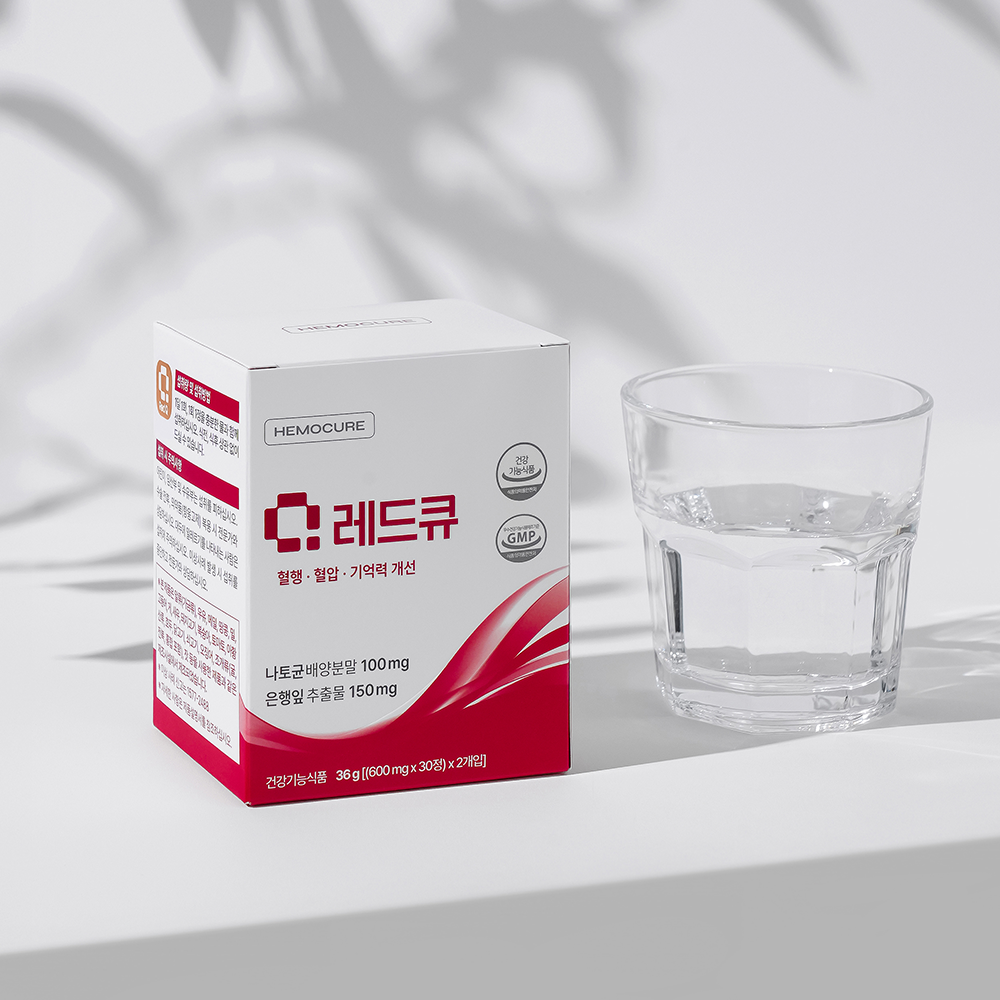 혈액순환 레드큐. 나토키나제 은행잎추출물 혈행개선 식약처인정 건강기능식품 60정, 6개 이미지 3