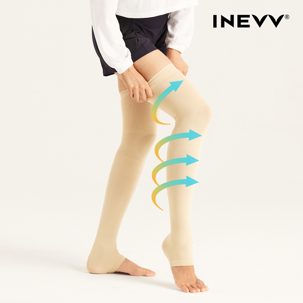 [이네브] 타이튼 허벅지형 압박스타킹 의료용 압박밴드 임산부 간호사 여행용