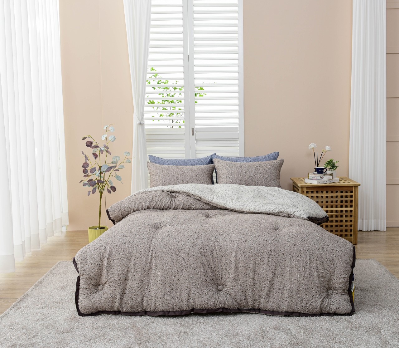 하루공간 스톤 모달100% 차렵이불 2가지컬러-SS,Q