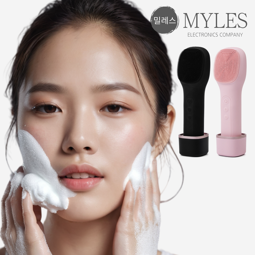 밀레스 온열 진동클렌저 딥클렌징 실리콘 브러쉬 전동세안기 - 상품 이미지