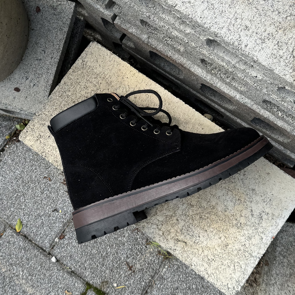 7cm 남성 키높이 스웨이드 워커 편안한 데일리 부츠