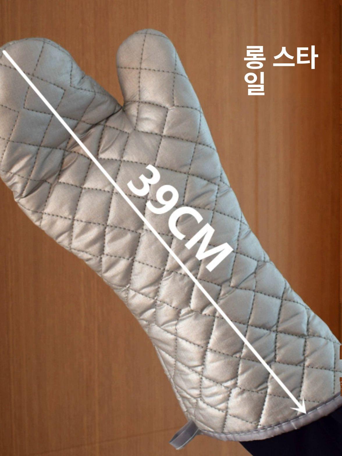 팔꿈치 베이킹장갑 두꺼운 쿠킹 홈쿠킹 오븐 주방 홈베이킹 손보호 전자레인지 주방장갑오븐 짧은 2개 - 상세 이미지 4