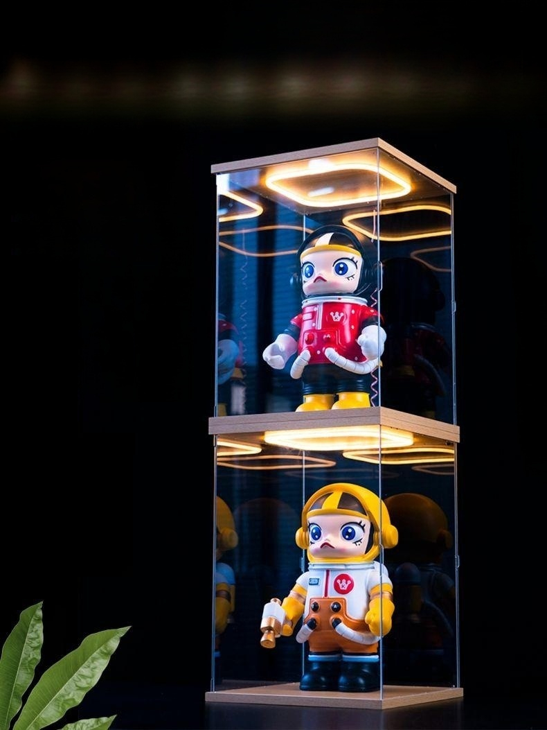 LED장식장 프라모델장식장 아크릴피규어 투명 진열대 10cm 15cm 35cm - 상품 이미지