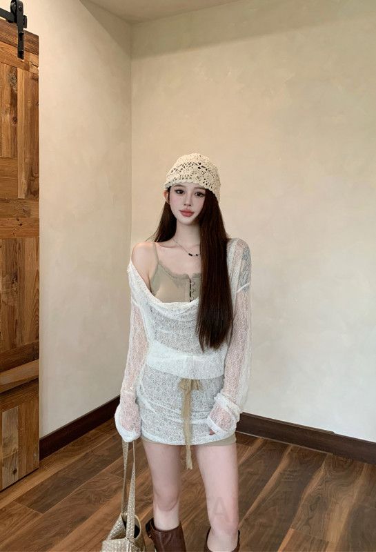 가을 여성용 레이스 스탠드 칼라 긴팔 드레스 슬림핏 레이어드 스타일 우아한 분위기 셀프 웨딩이나 피로연에 적합한 힙한 디자인 - 상세 이미지 4