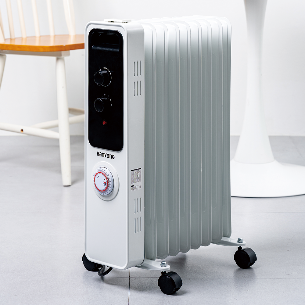 한양 라디에이터 HYR05 전기 난로 타이머 난방기 가정용 업소용 사무실 화장실 캠핑 5핀