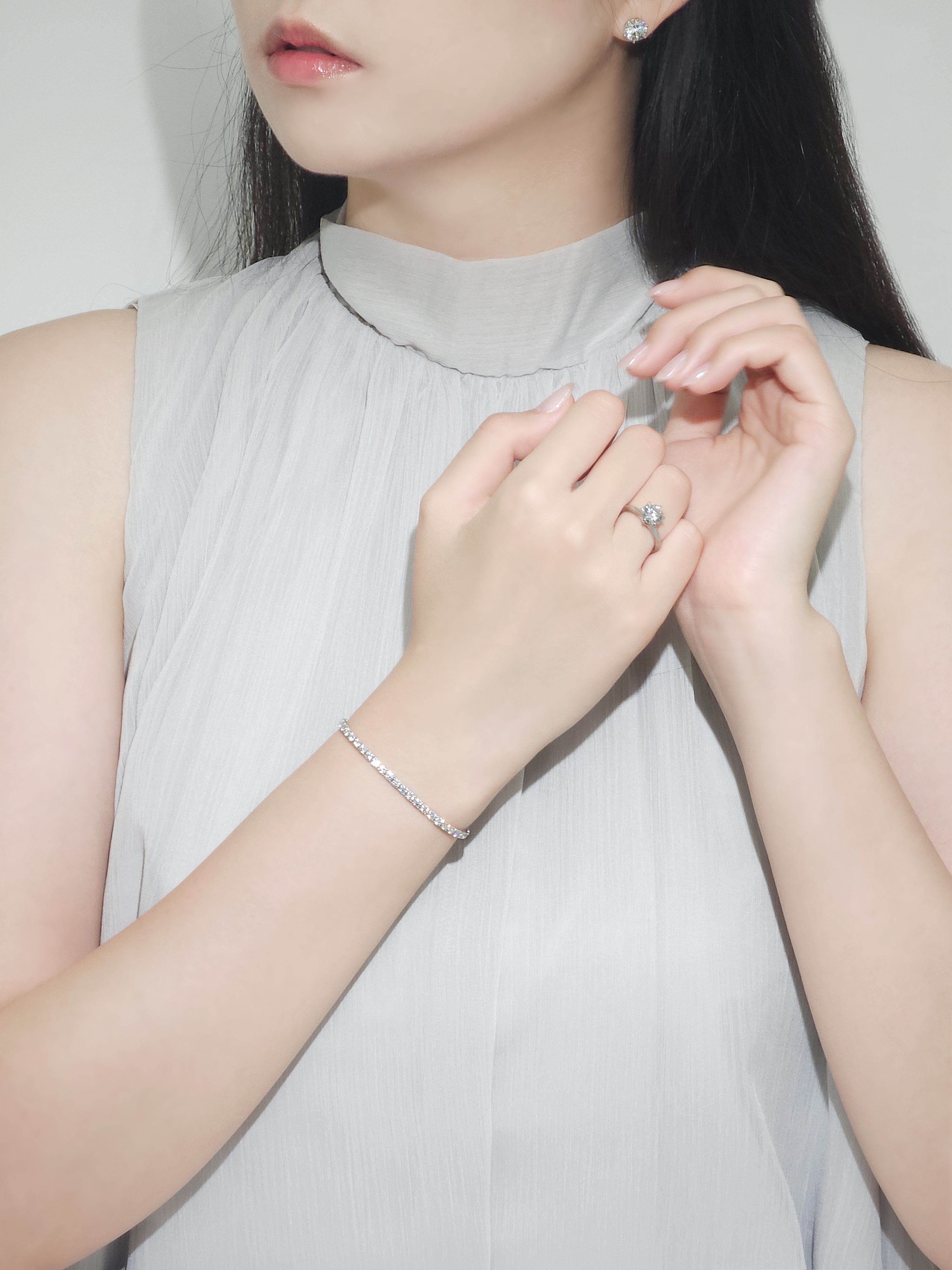 랩다이아 테니스팔찌 1부 신형 4프롱 랩다이아몬드 14k 18k 이미지 7
