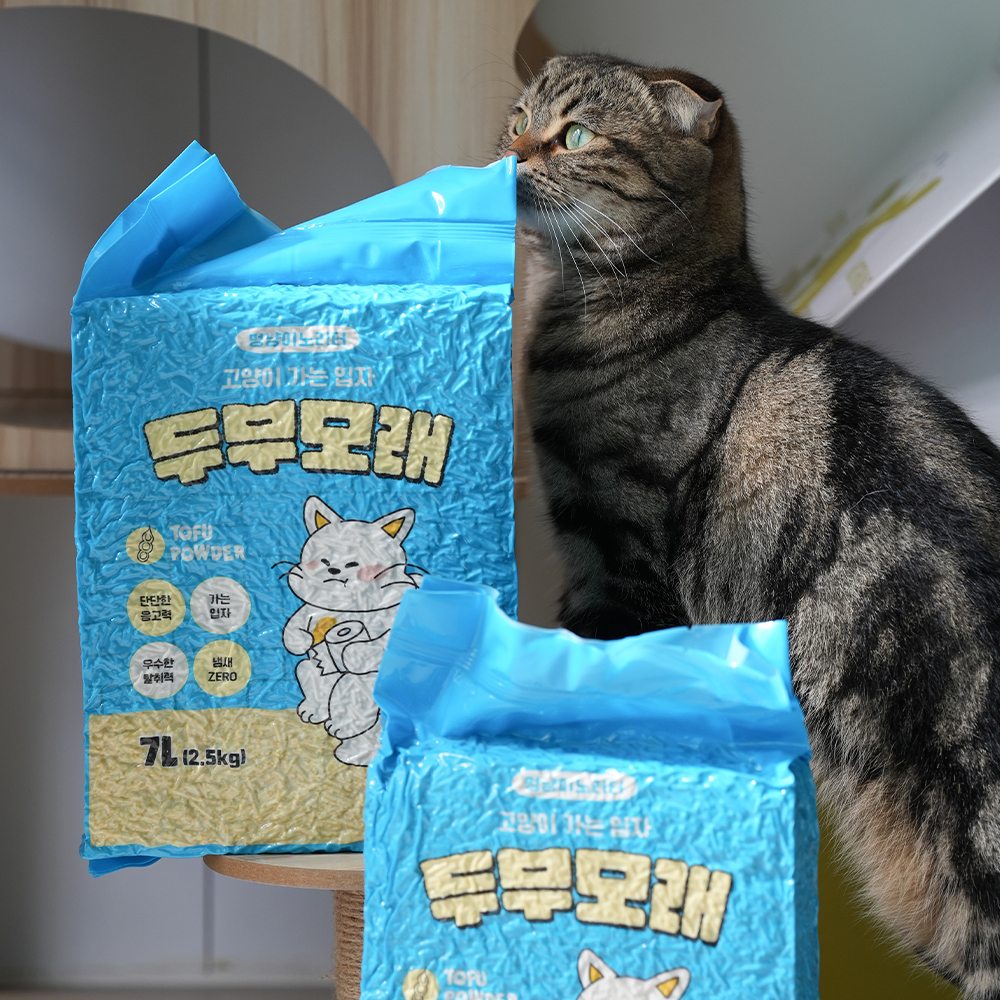 고양이 모래 고양이 두부모래 가는입자 7l 5개입 무향 - 상세 이미지 3