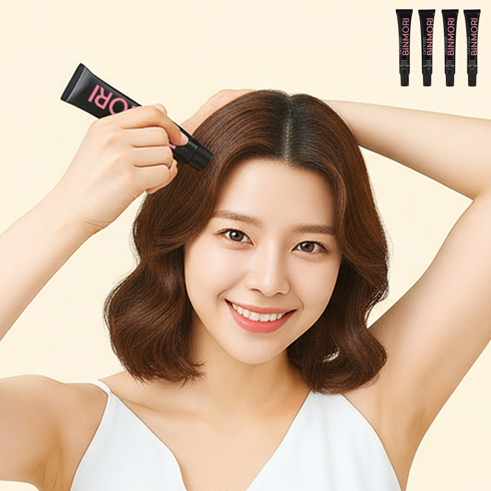 빈머리 커버왕 헤어타투 에센스 4개 새치커버 헤어틴트 정수리 탈모 바르는 여성 헤어라인 - 상품 이미지