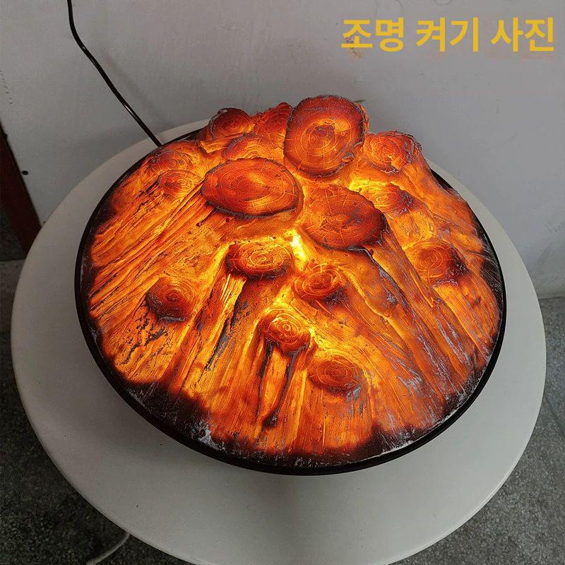 모형 숯불 화로 충전식 펜션 소품 조명등 카페 모조 A 소형 플러그인 - 상세 이미지 5