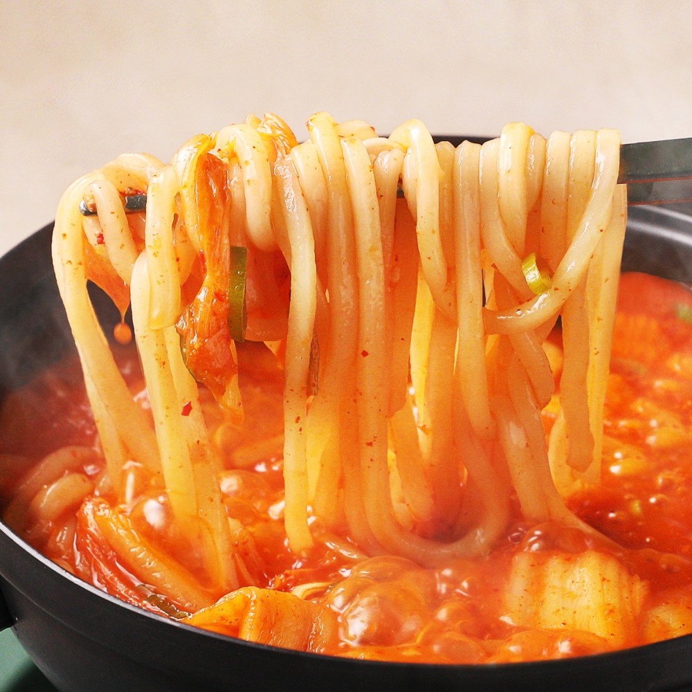 [푸딩팩토리] 푸딩프렙 김치우동 410g 얼큰하고 깊은 국물 맛 - 상세 이미지 4
