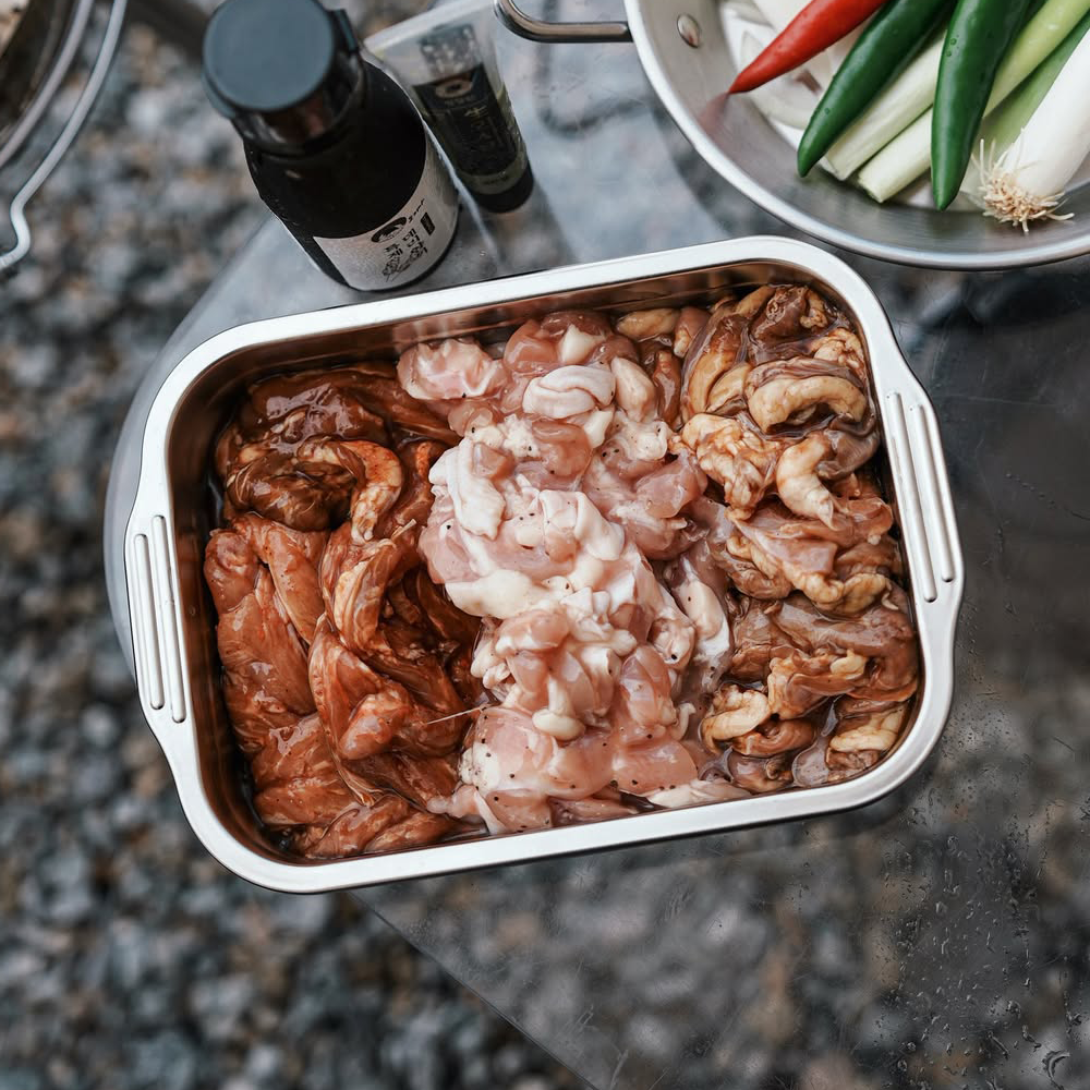 [토쿠슈 토리야] 특수부위 닭구이 안창살 무릎연골 목살 캠핑음식 소주안주 숯불 메뉴