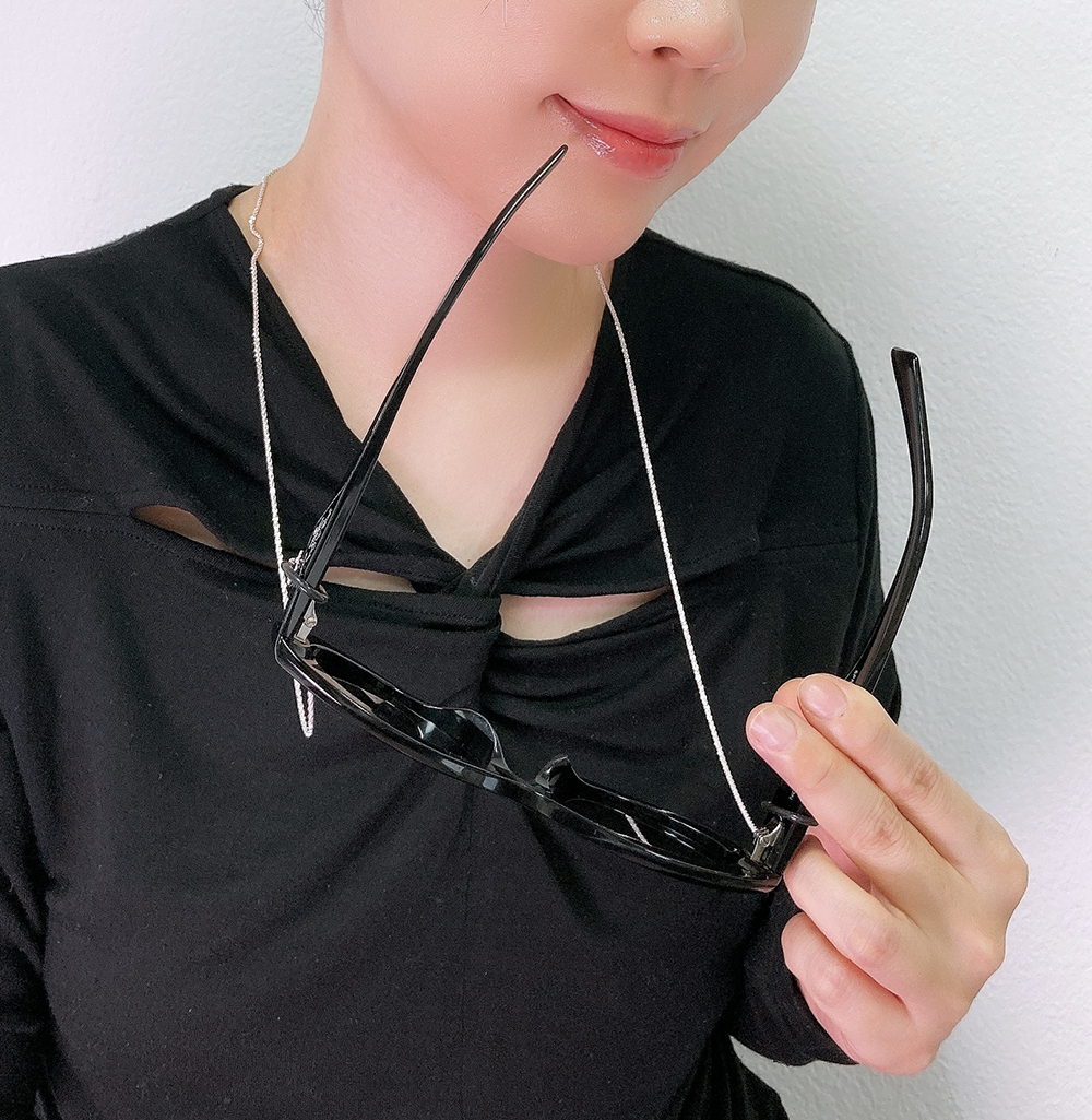 925실버 눈꽃체인 순은 선글라스줄 안경 목걸이 스트랩 - 상세 이미지 4