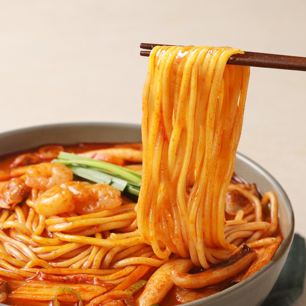 [푸딩팩토리] 푸딩프렙 해물짬뽕 390g 해물 채소 소스 면까지 완벽 원팩 밀키트 - 상세 이미지 3
