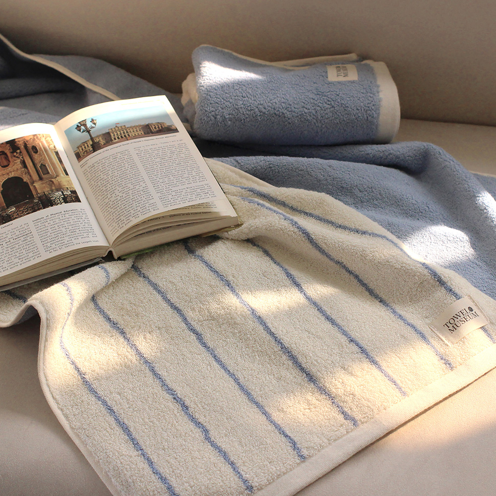 소프트터치 40수 코마사 타올 선염 하프 미니멀 200g 호텔수건 고중량 5장