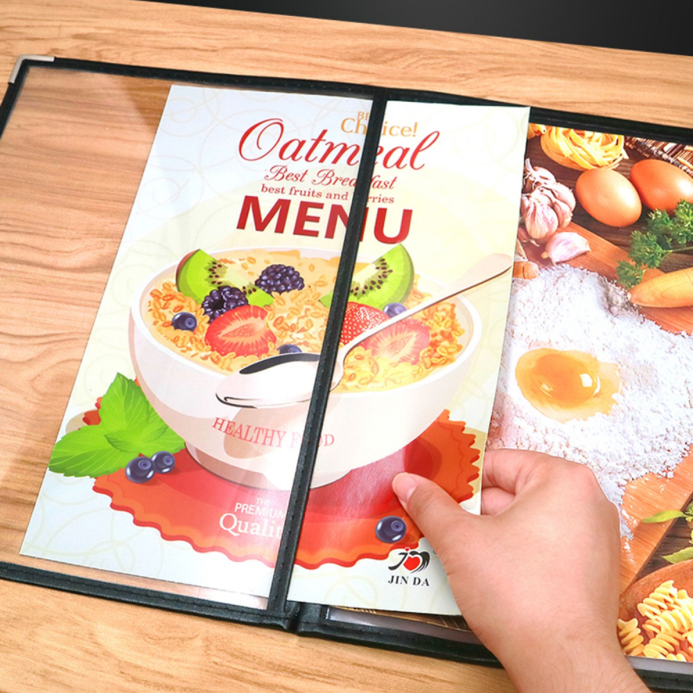 A4 투명 메뉴판 식당 음식점 테이블 메뉴북 2P