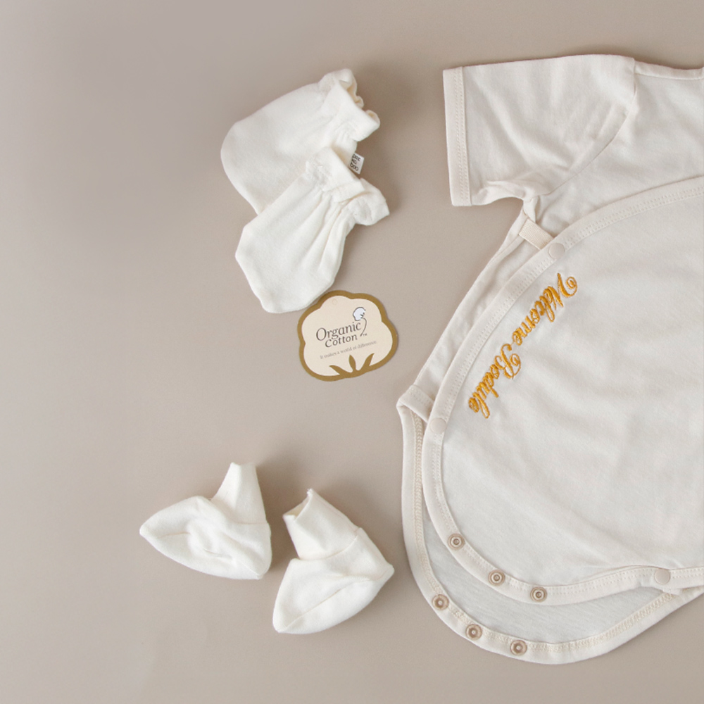 태명 자수 유기농 배냇저고리 오가닉 배냇슈트 수트 출산축하선물 세트 베넷저고리 겨울