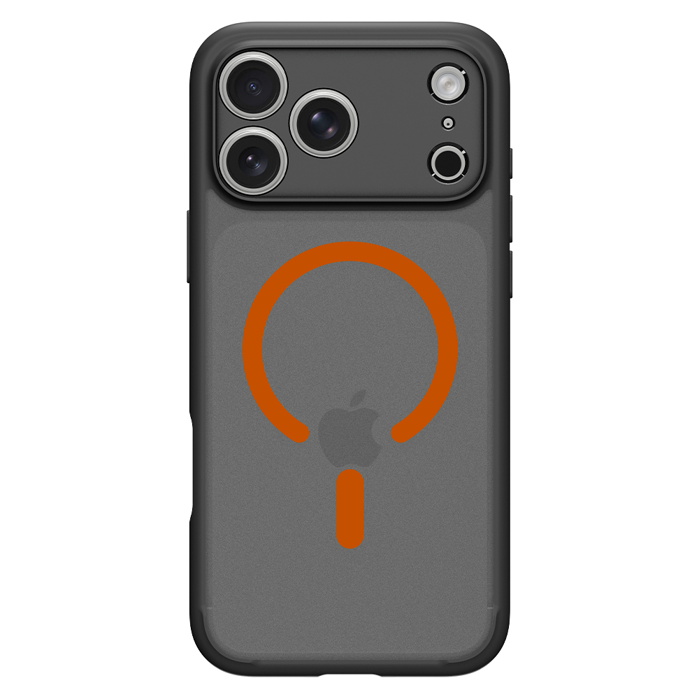 투명 맥세이프 케이스 울트라하이브리드맥핏 프로스트블랙오렌지, 아이폰17 프로 맥스