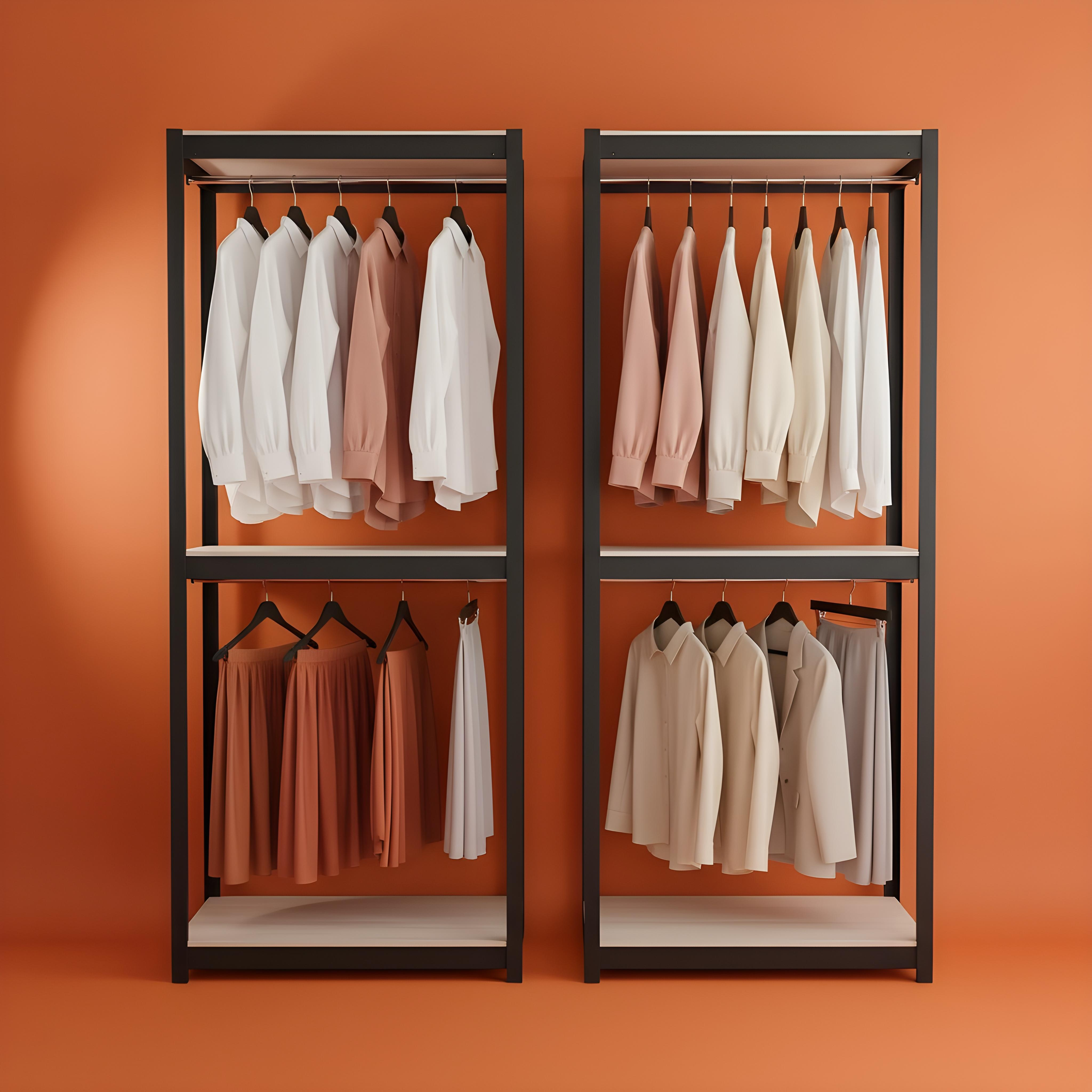 시스템행거 철제 조립식 드레스룸 옷장 커튼 홈던트하우스 70401503단행거봉2개