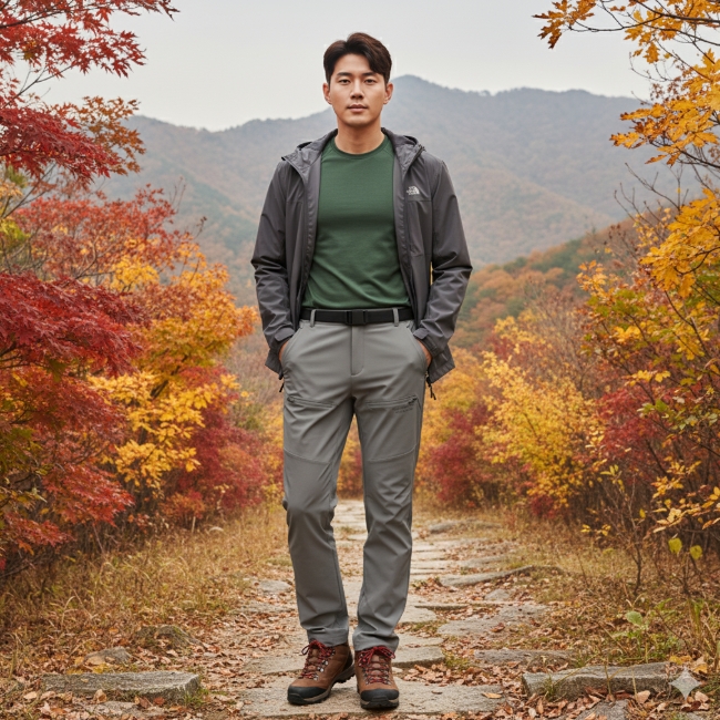 네파 남성 가을 산행 스판 아웃도어 허벅지 포켓 등산바지 - 상세 이미지 4