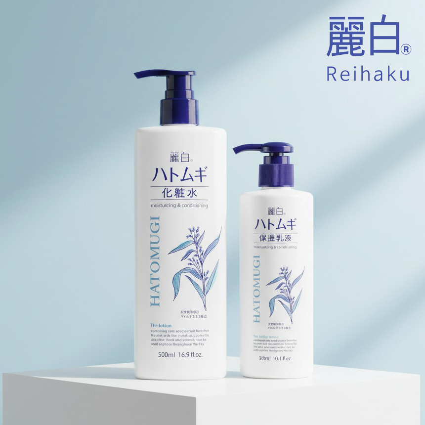 하또무기 율무 스킨+밀크 보습로션 약산성 대용량스킨로션 500ml+300ml - 상품 이미지