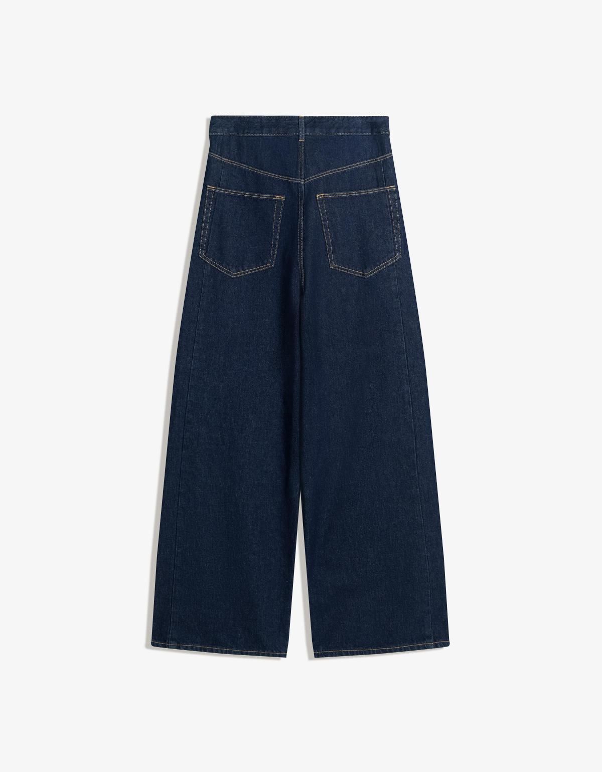 버쉬카 트렌디 와이드핏 데님 크로스 웨이스트 청바지 5054/171 NAVY - 상세 이미지 5