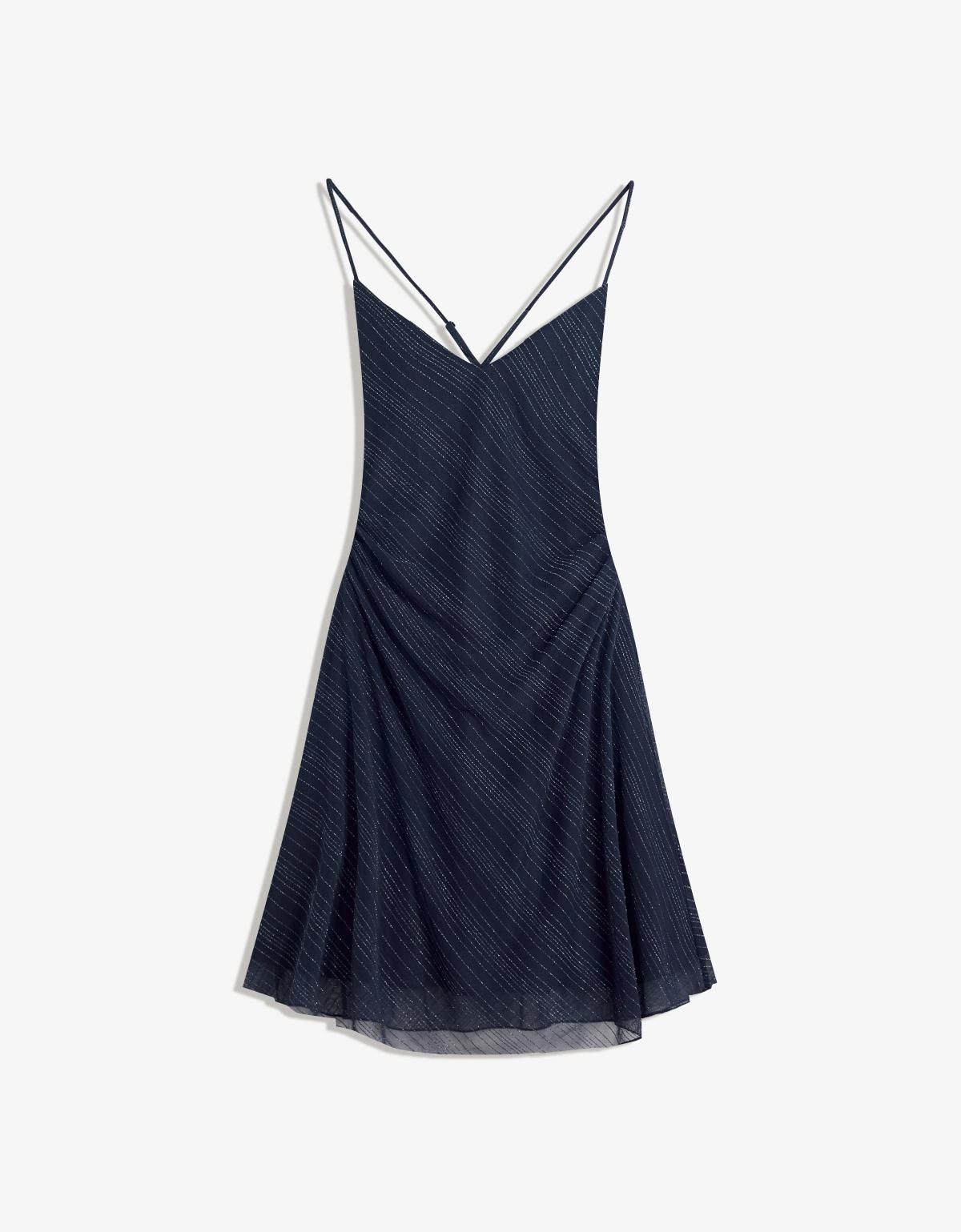 버쉬카 트렌디 큐빅 스트랩 슬립 미니 튤 원피스 6044/714 NAVY - 상세 이미지 2