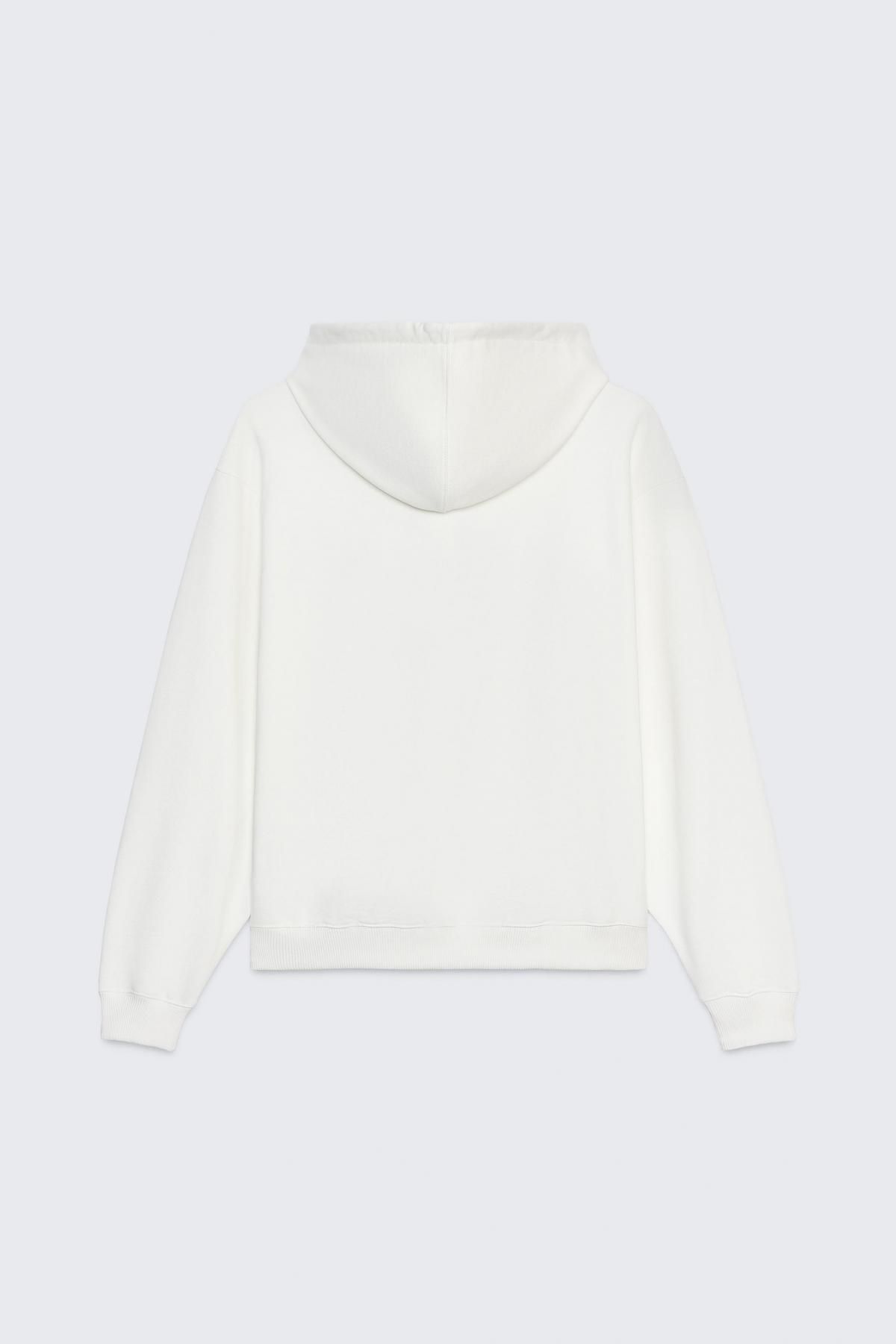 자라 오버핏 50주년 자수 코튼 후드티 0085/031 OYSTER-WHITE - 상세 이미지 3