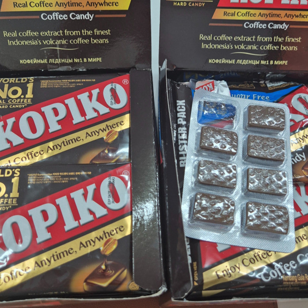 코피코캔디 12봉지 kopiko 카페인 피곤할때먹는 슈가프리 운전 커피코 잠깨는 커피맛 - 상품 이미지