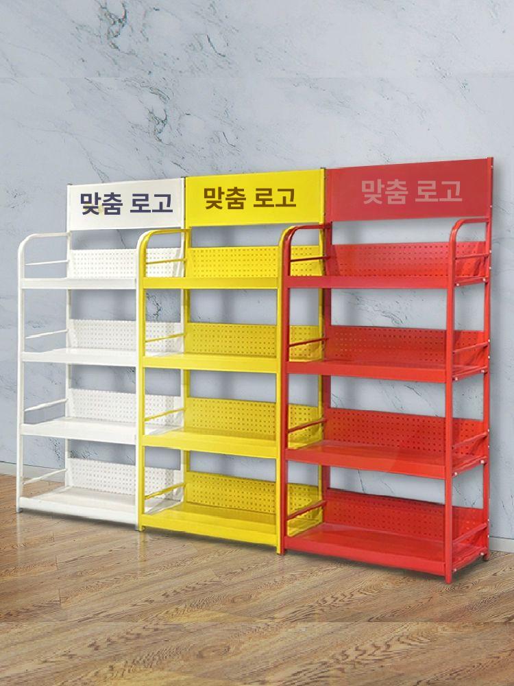 간식팬트리 매대 약국 카운터 철제선반 간식 가판대 진열대 편의점 철제 팬트리 행사 매장용 두꺼운 블랙 80x30x170 4단 - 상세 이미지 2