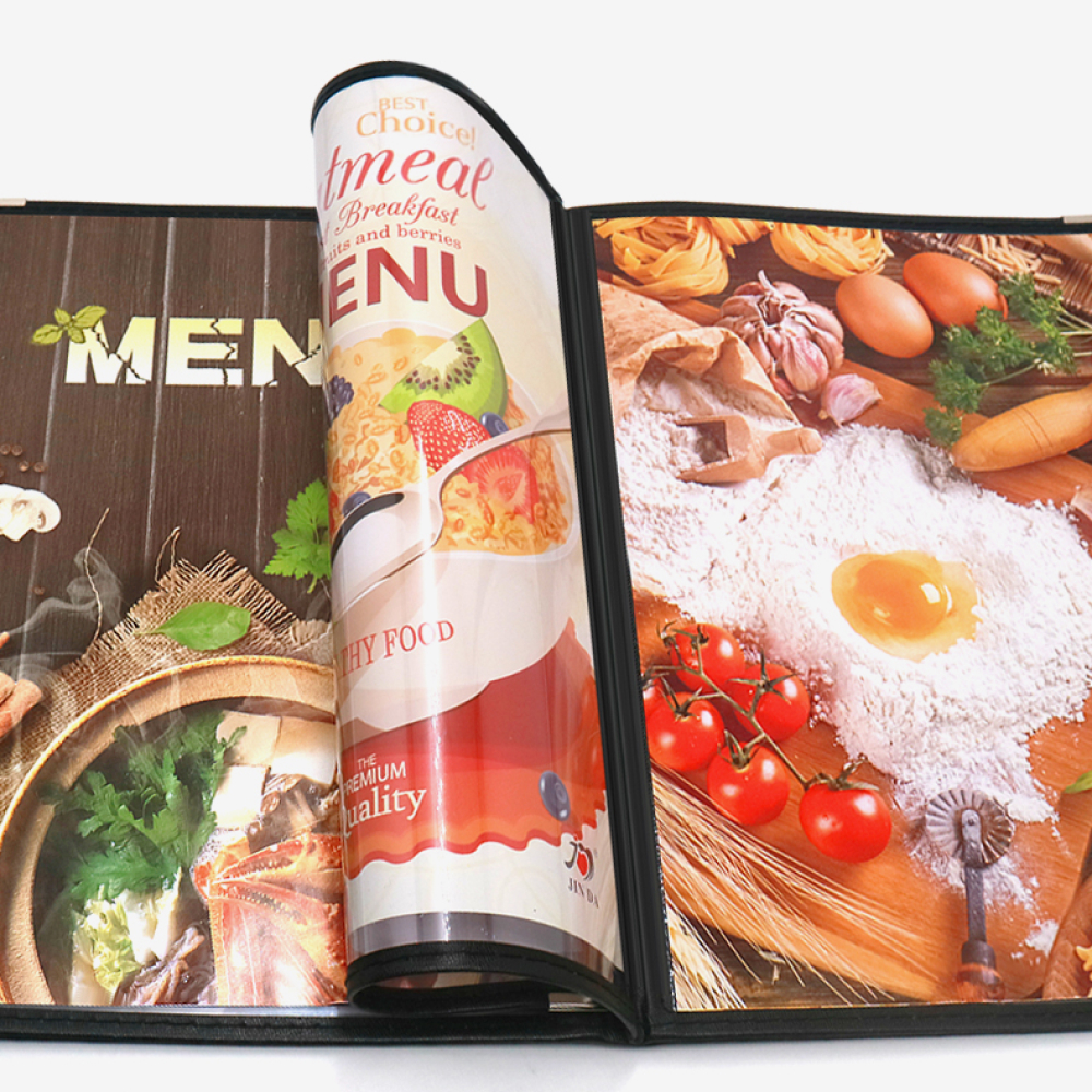A4 투명 메뉴판 식당 음식점 테이블 메뉴북 2P