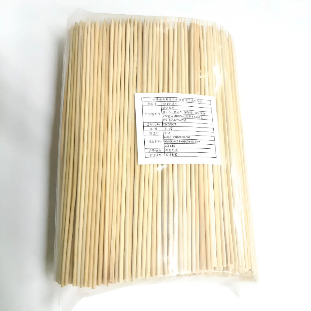 대나무 꼬지 꼬치 18cm 1000개 캠핑 닭꼬치 떡꼬치 일회용 나무 꽂이 (1237) - 상세 이미지 2
