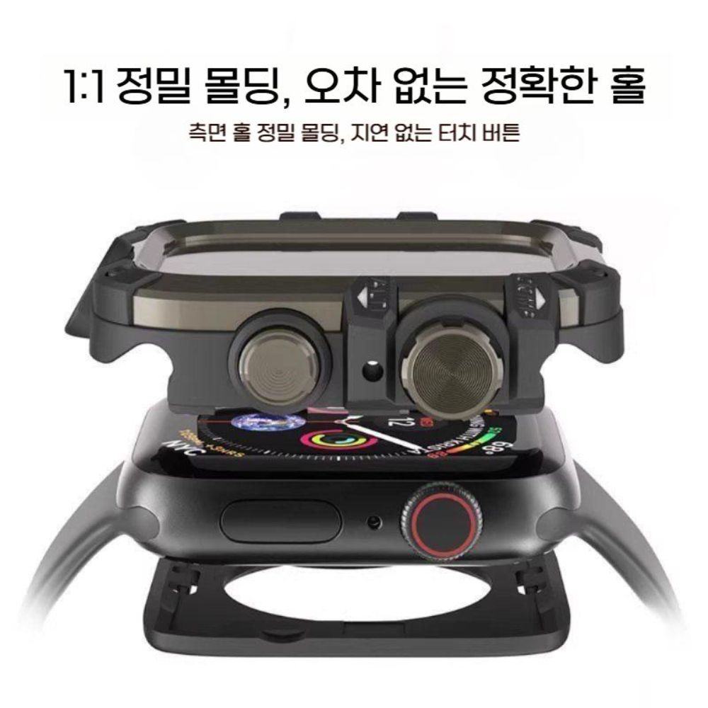 애플워치11 울트라3 SE3 스트랩 액정 보호 케이스 필름 일체형 트라이 러기드 커버 - 상세 이미지 4