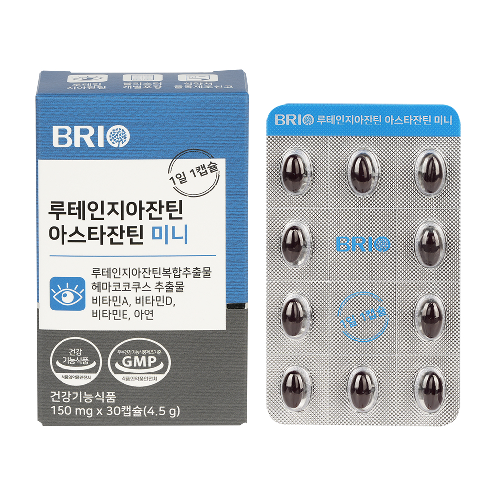 브리오 루테인지아잔틴 아스타잔틴 미니 30캡슐(1개월분) 성인 청소년 눈건강 뉴테인 영양제