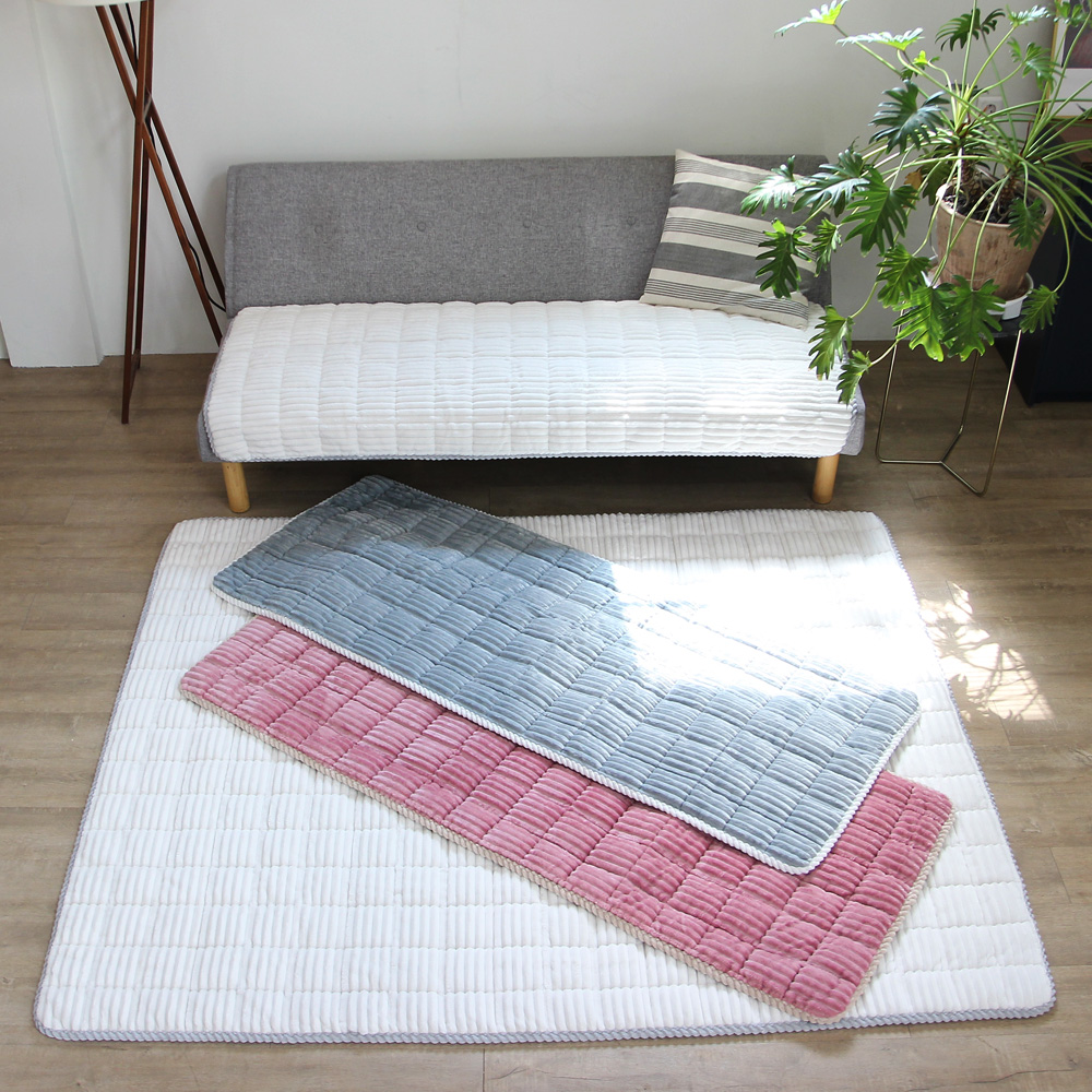 두툼한 극세사 드림 쿠션패치 거실러그 겨울용 아이보리, 거실용 200x230cm