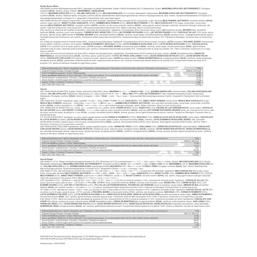 페레로 하누타 초콜릿 과자 10종 파티박스 620g 이미지 7