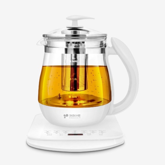 전기 티포트 유리차탕기 분유포트 무선 전기주전자 1.7L
