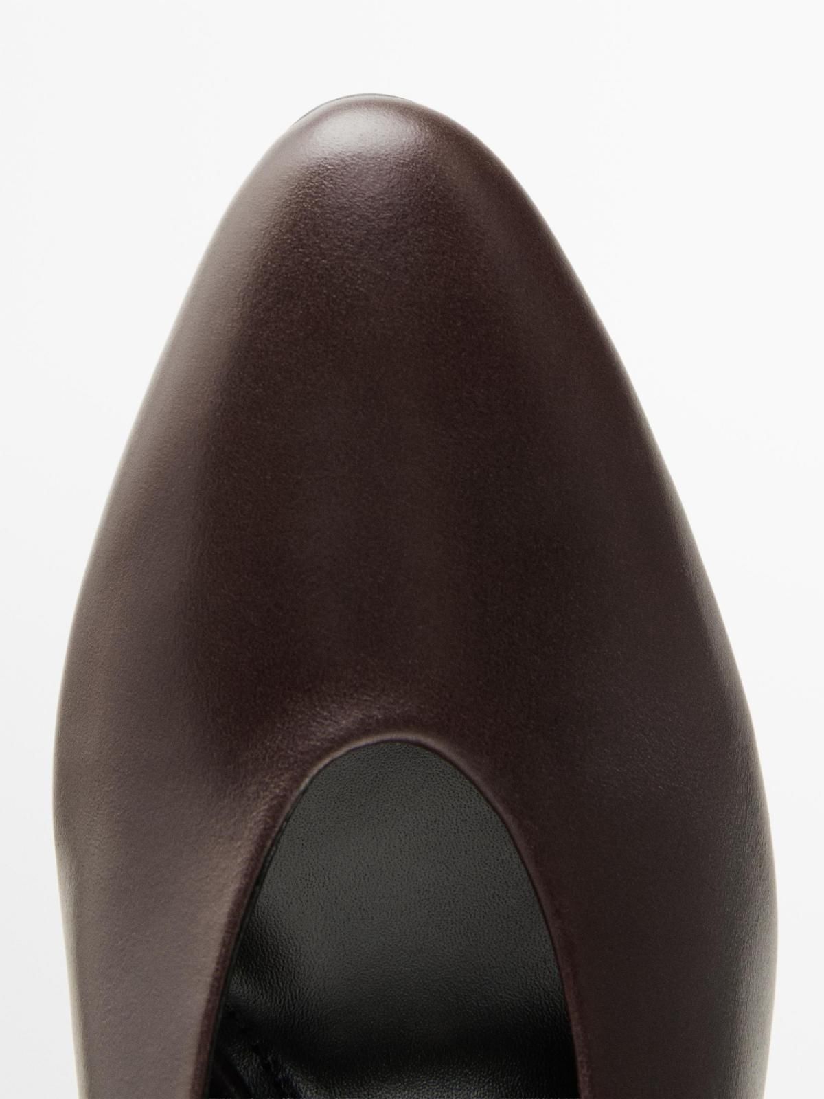 마시모두띠 테크니컬 소가죽 7cm 하이힐 펌프스 1417/650 BROWN - 상세 이미지 3