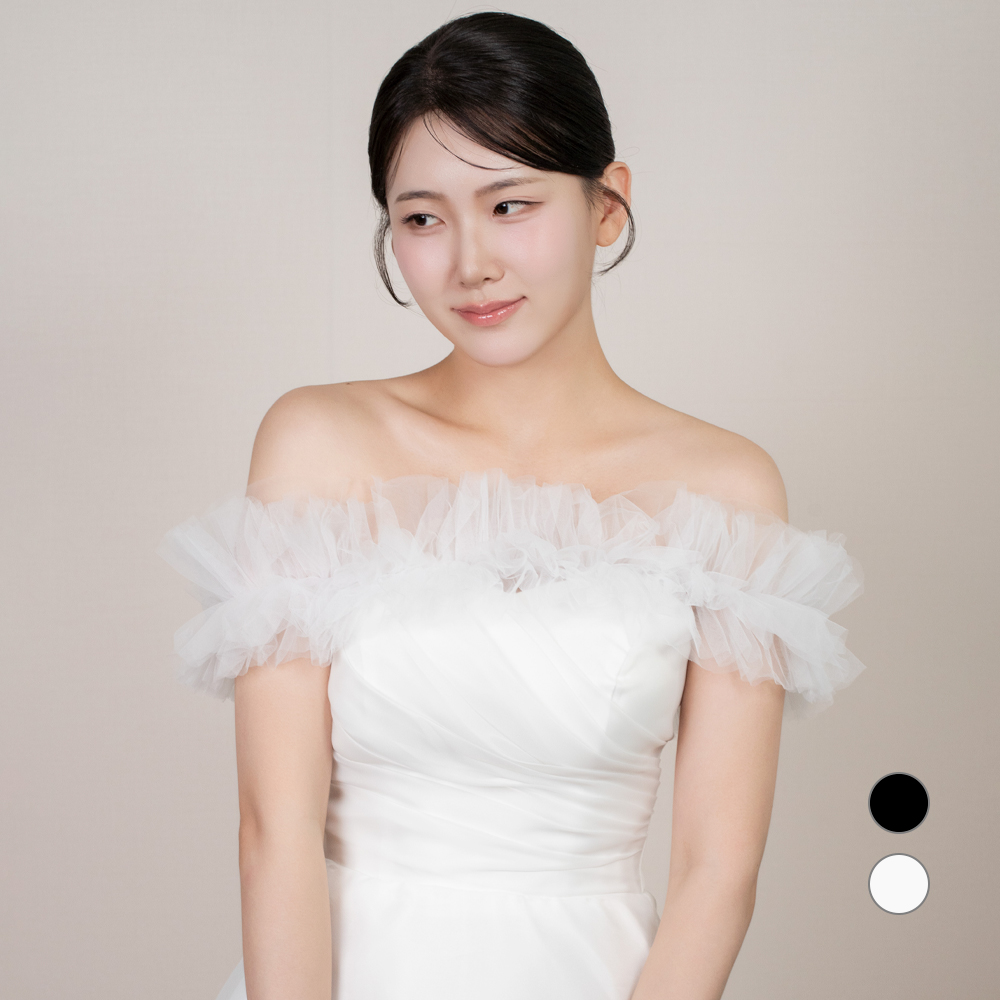릴리드레스 에테르 시스루 웨딩볼레로 오프숄더 드레스볼레로 - 메인 이미지