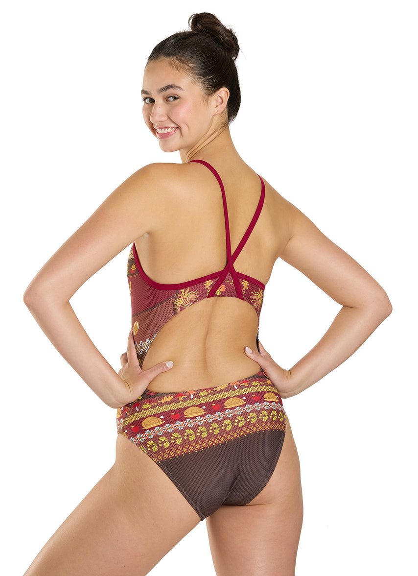 스포티 Harvest Splash Thin Strap One Piece - 상품 이미지