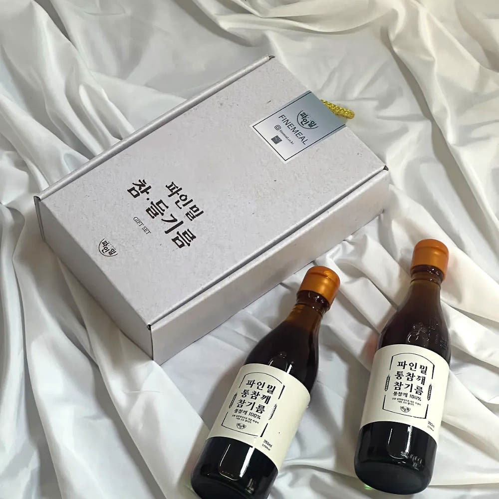 선물세트 전통압착 100% 통깨 참기름 350ml 2병 (12,910원/무료)