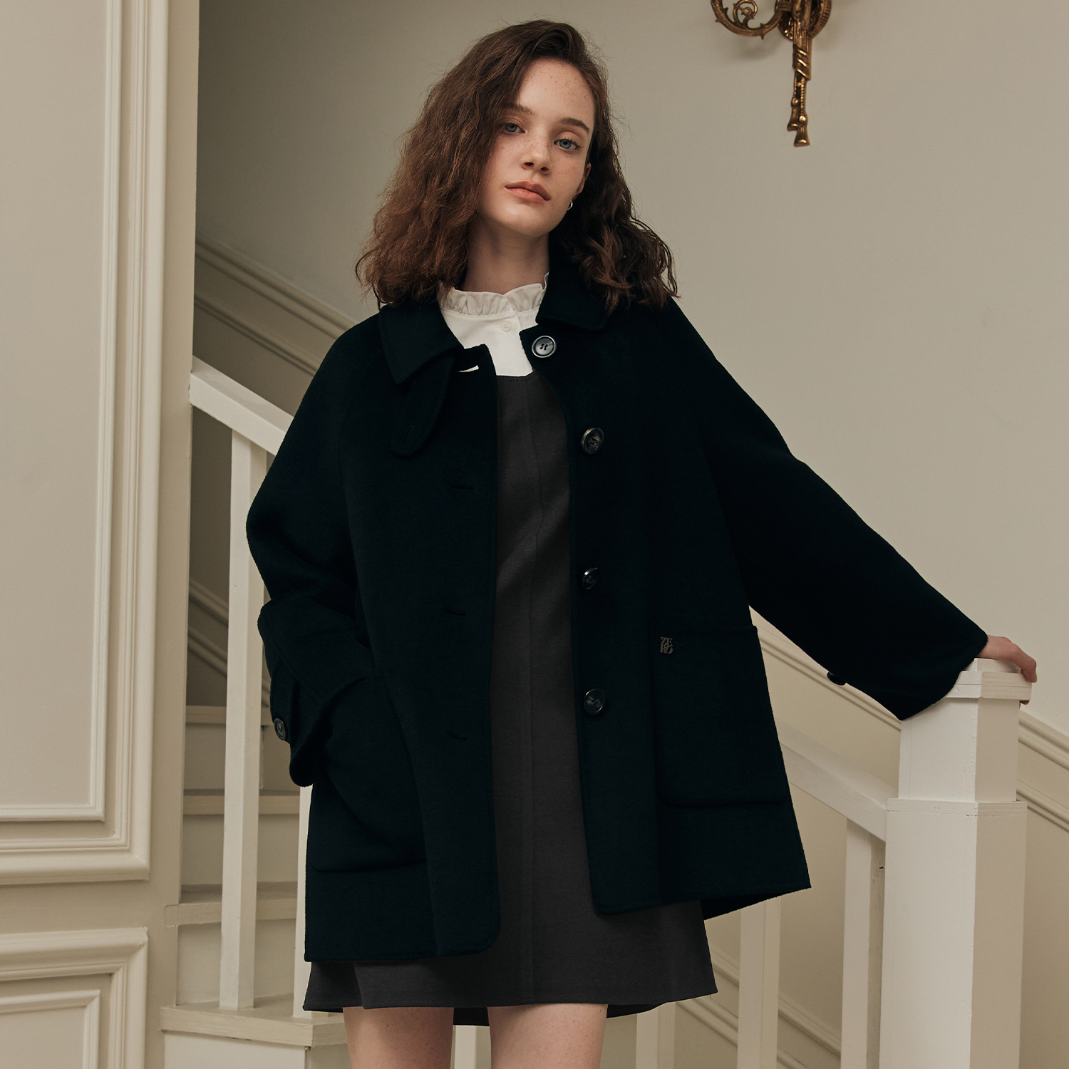 [제로스트릿][6컬러] 핸드메이드 에이라인 울 하프 코트 HAND MADE A LINE WOOL HALF COAT