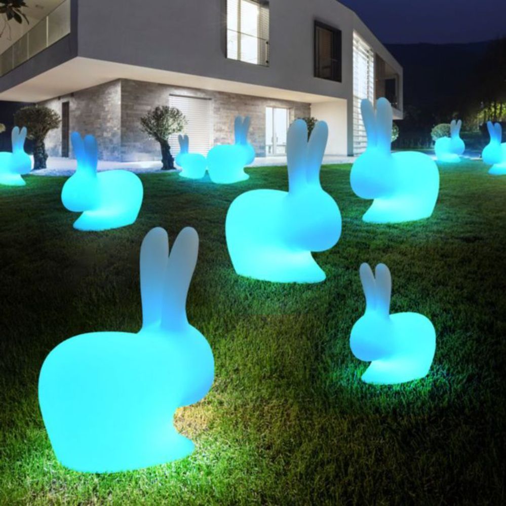 야외 토끼 LED 전등 카페 감성등 꾸미기 조명 공원 잔디등 27x16cm Jade Rabbit - 상품 이미지