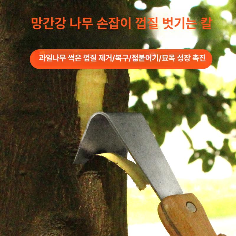 나무껍질 벗기는 도구 묘목 농기구 박피기 조피칼 원형 사각 머리 다기능 스크레이퍼 - 상세 이미지 3