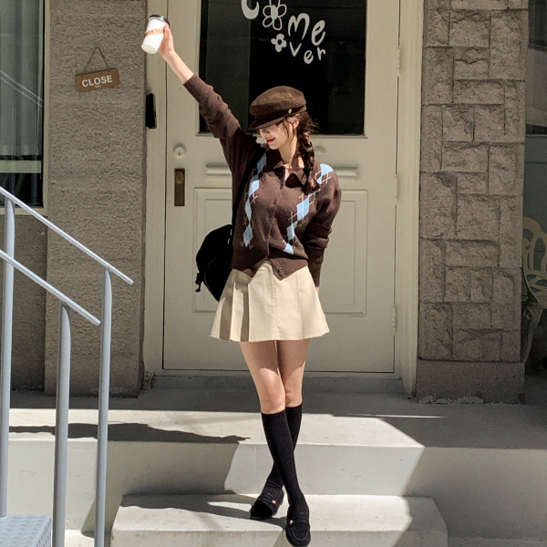 리코타 바지안감 스판코튼 플리츠 미니 스커트 sk6870