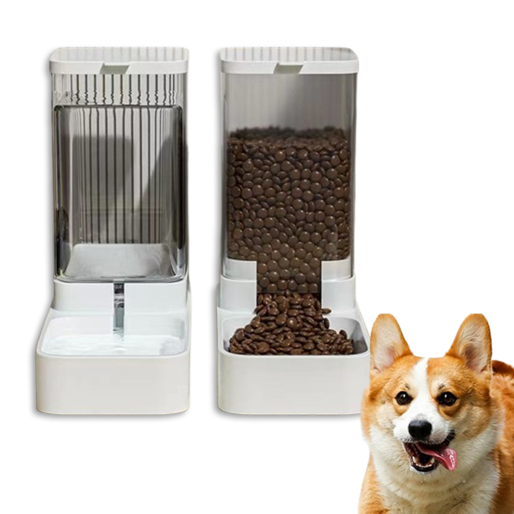 3.8리터 반자동 강아지 고양이 대용량 대형견 자율 자유 급식기 급수기 물통 사료통 밥 물 식기 그릇