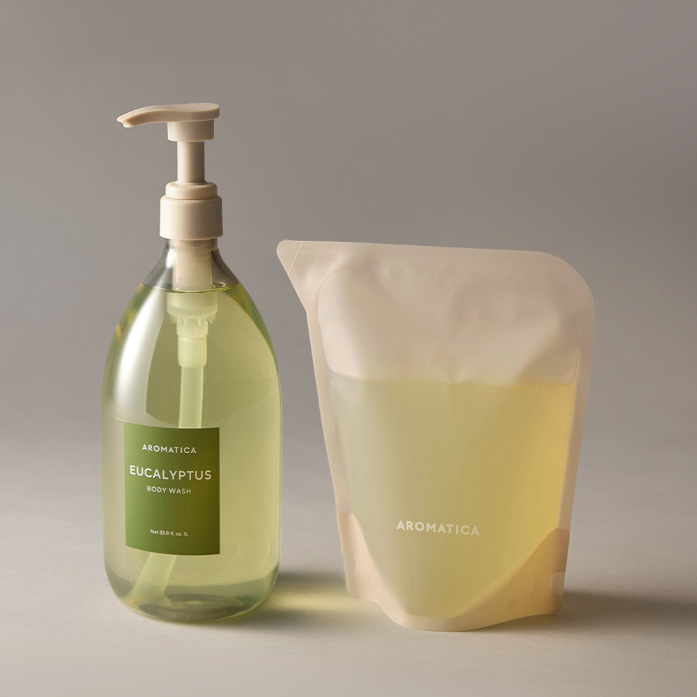 아로마티카 유칼립투스 바디워시 1L+리필500ML 세트