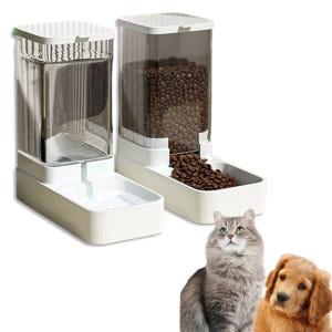 3.8L 대용량 강아지 고양이 반자동 물통 사료통 밥그릇 식기 급수기 급... 솔직 후기 | 실제 사용자 리뷰 총정리 - 상품 이미지 1