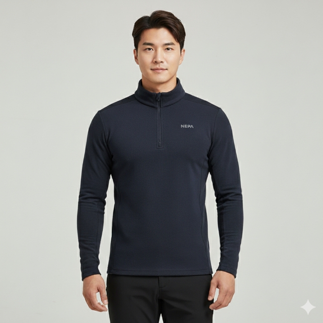 네파 남성 가을 폴라텍 파워드라이 아웃도어 흡습 속건 등산 긴팔티셔츠 - 상세 이미지 4