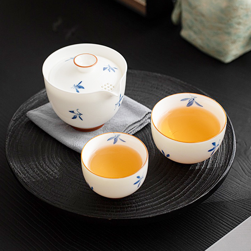 57도씨 휴대용 난초 쾌객배 3종 다도세트 160ml 이미지 7