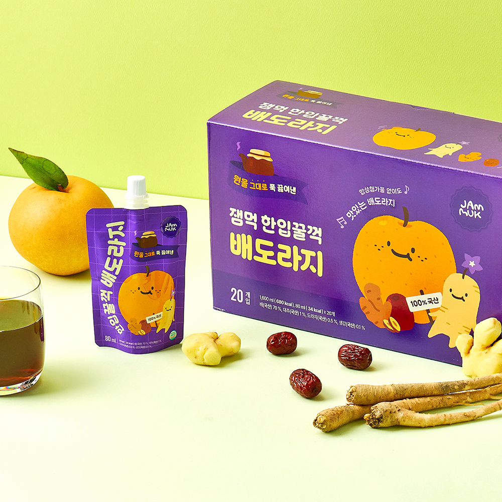 잼먹 한입꿀꺽 배도라지즙 20팩 돌 주스